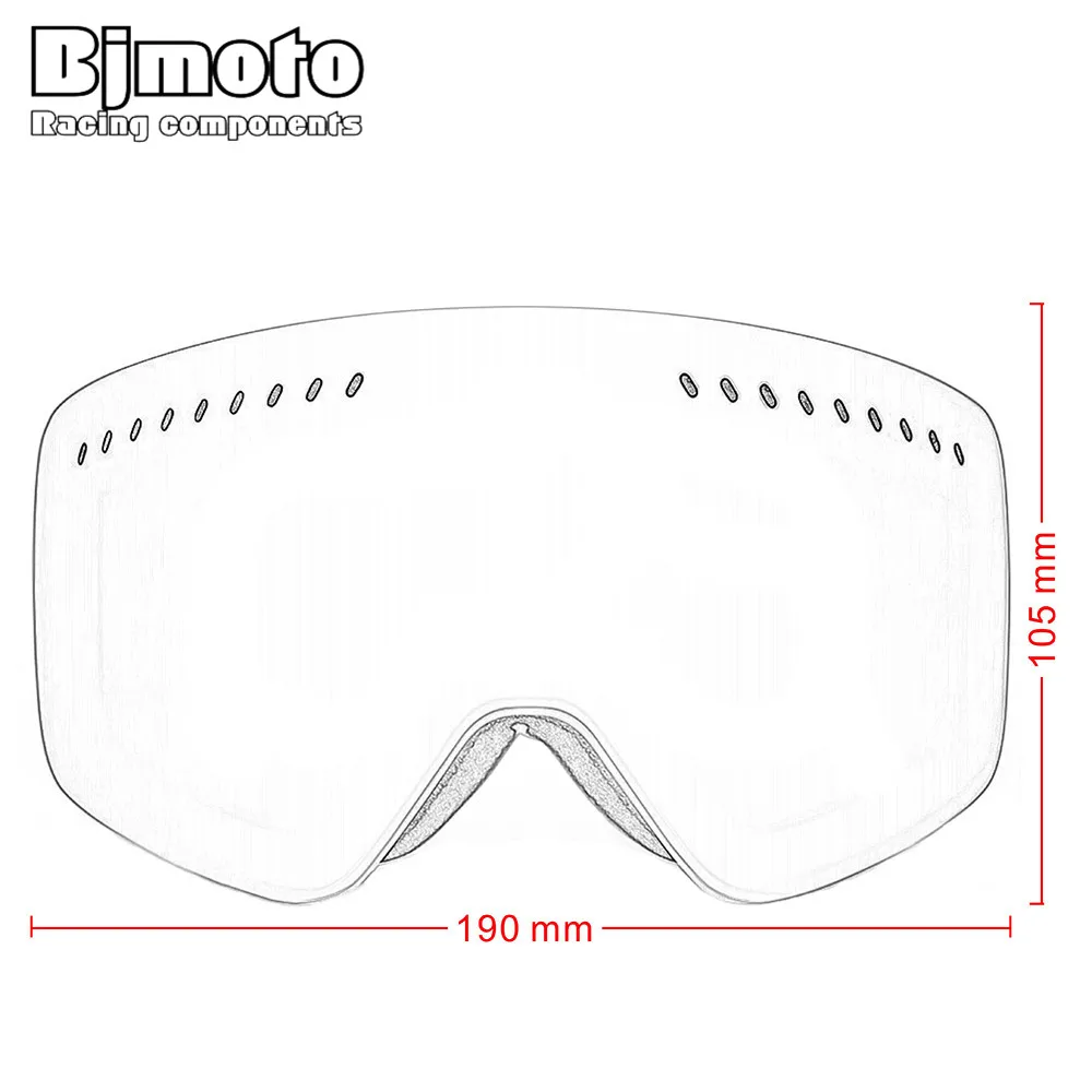 BJMOTO профессиональные мульти лыжные очки 2 двойные линзы противотуманные