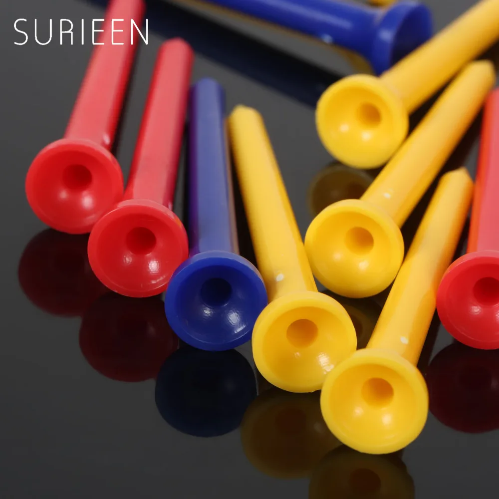 SURIEEN 100 шт./лот + 70 мм 2 3/4 дюйма разноцветные пластиковые Гольфы с наконечником