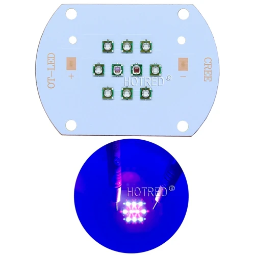 30W-8B.2R 30W50W60W Светодиодная лампа для роста растений Cree XPE светодиодный излучатель светильник 660nm красный 450NM королевский синий для внутреннего сада - Испускаемый цвет: 30W-8B.2R