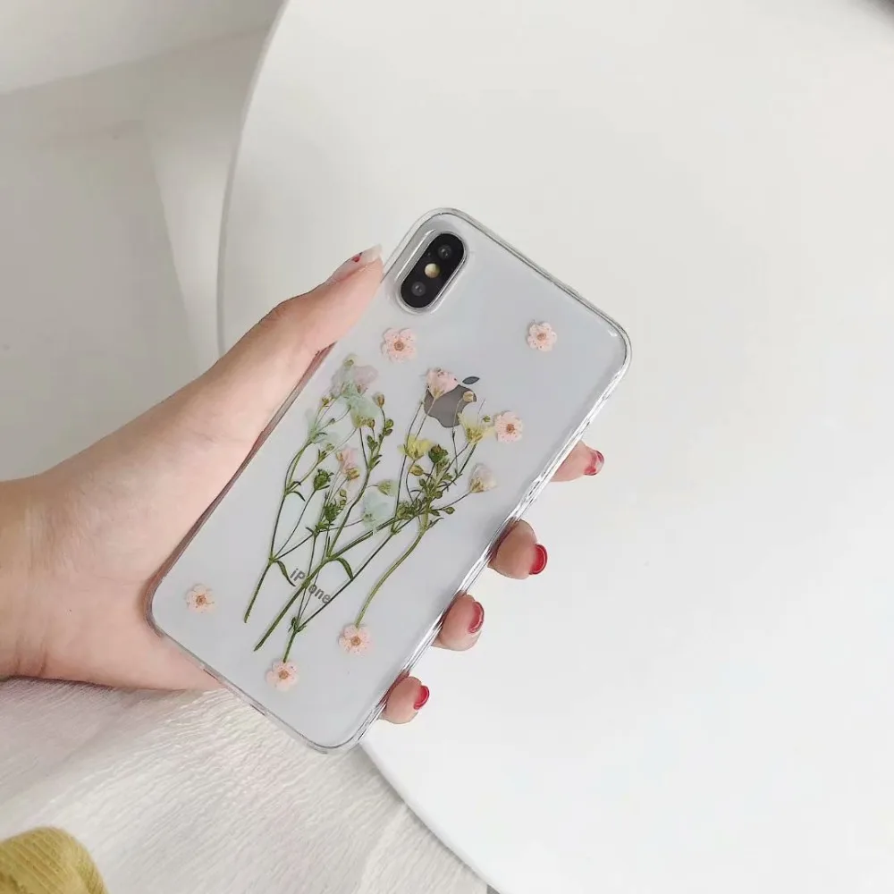 Чехол Hazy beauty для iphone X 6S прозрачный силиконовый мягкий ТПУ чехол с цветочным