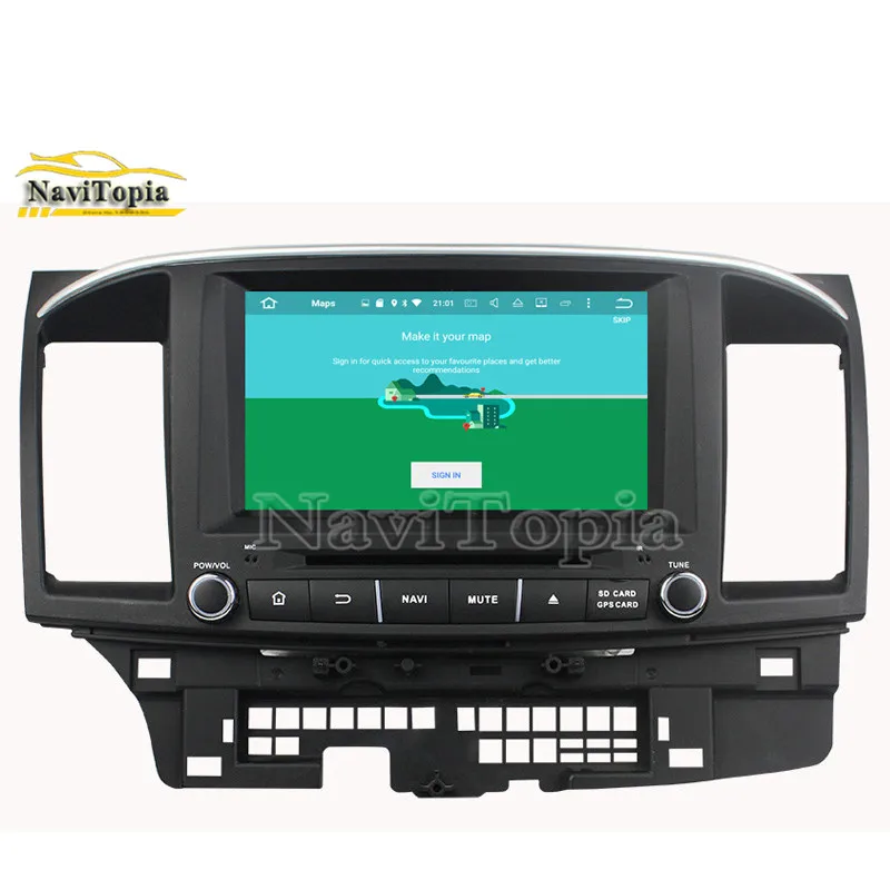 Navitopia четырехядерный 4G 8 дюймов Android 9 0 автомобильный dvd-плеер для MITSUBISHI LANCER 2006-2012 gps