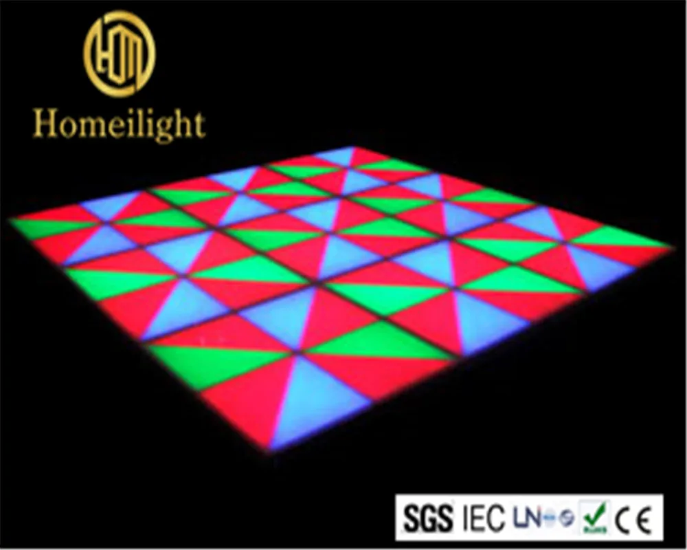 DMX RGB танцующий пол/1*1 м танцевальная панель с голосовым управлением сценический