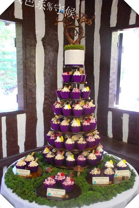 Лидер продаж! 7 ярусов акриловые одноразовые для капкейков стенд бесплатно