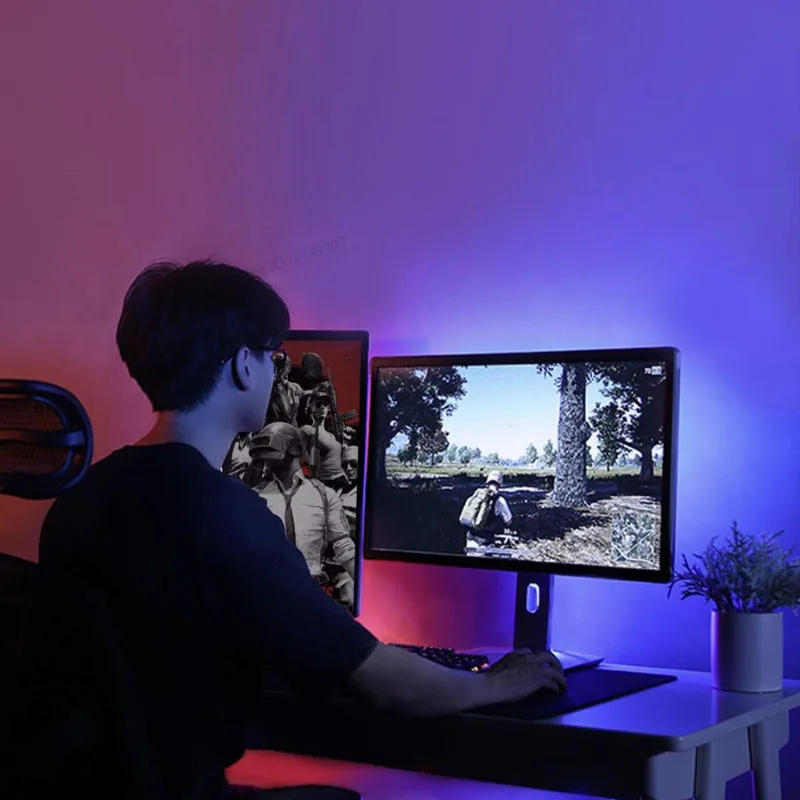 Модернизированный Yee светильник RGB светодиодный 2 м умный светильник полоса умный дом Mi Home приложение Wi-Fi работает с Alexa Google домашний помощник красочный