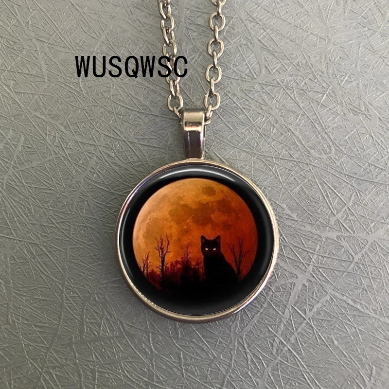 WUSQWSC 2018/Wicca ожерелье с кошкой подвеска пентаграммой украшение пентограмма