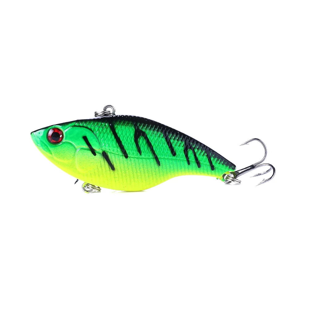 YUZI 1 шт VIB Рыбалка приманки 7 5 CM-18 г вибрации Vibe Rattle крючки Пластик воблер 4 цвета
