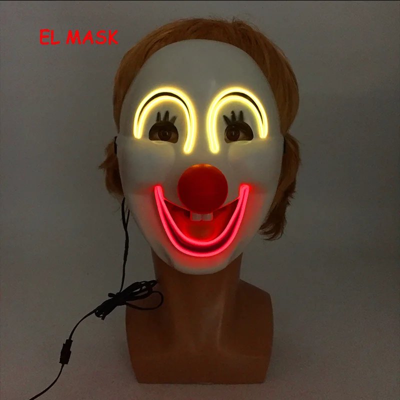 Новое поступление праздничная светодиодная маска EL для Хэллоуина Пасхальная
