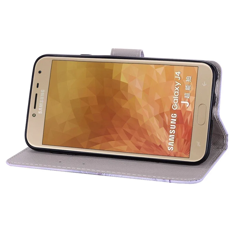 Чехол-книжка для Samsung Galaxy J6 2018 кожаный чехол-бумажник с откидной крышкой J4 J400 J600