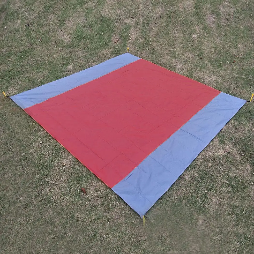 red gray 200 см* 210 см туристический коврик для улицы, для кемпинга Водонепроницаемый полиэстер лоскутное пляжные пляжный коврик для пикника - Цвет: red gray
