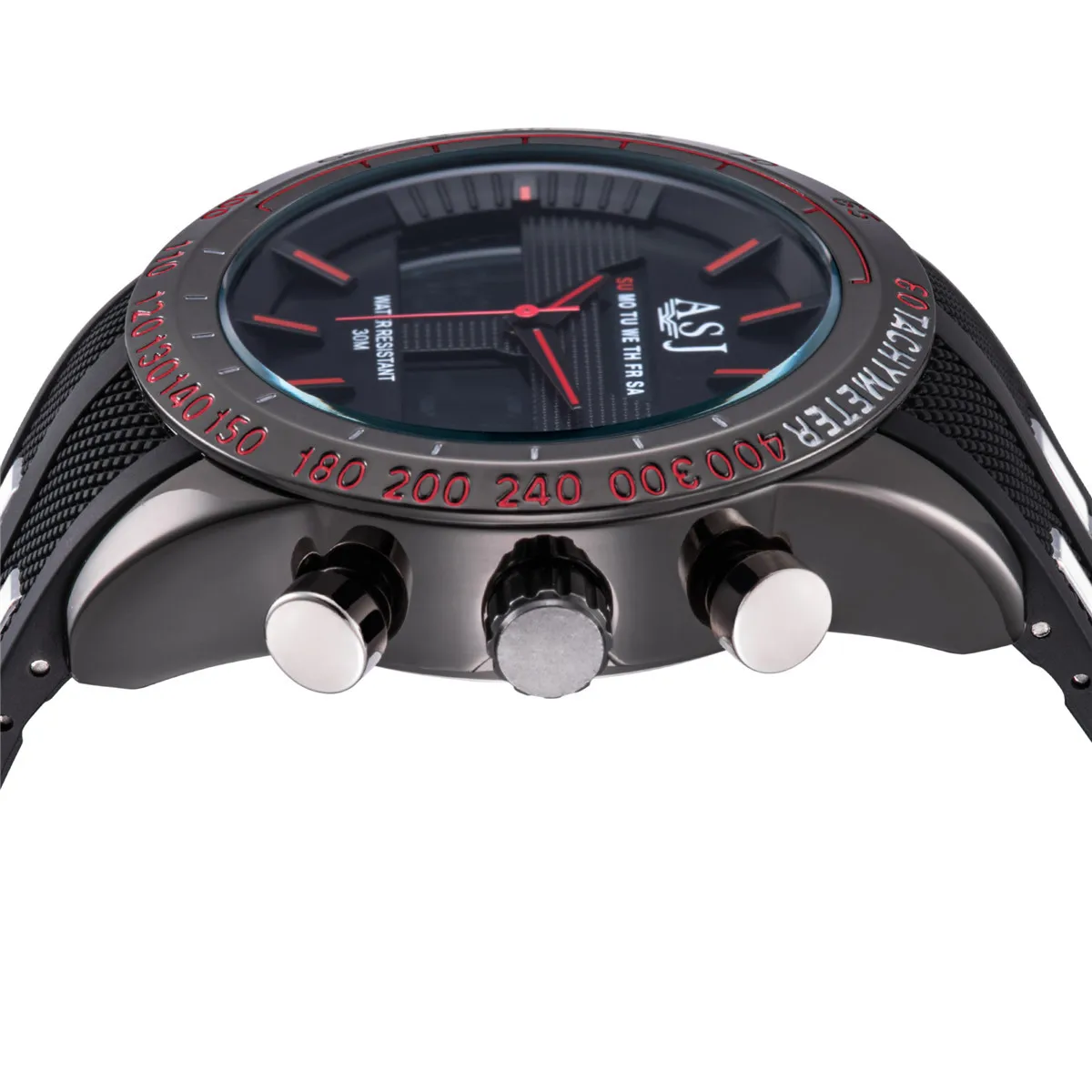 Новые мужские кварцевые цифровые часы спортивные Relogio Masculino ASJ Топ бренд Relojes LED