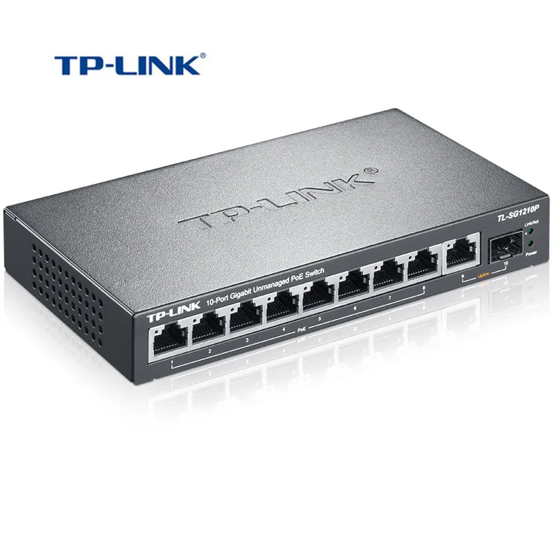 TP Link 8 портовый гигабитный коммутатор Ethernet с питанием по 1 порт независимый SFP