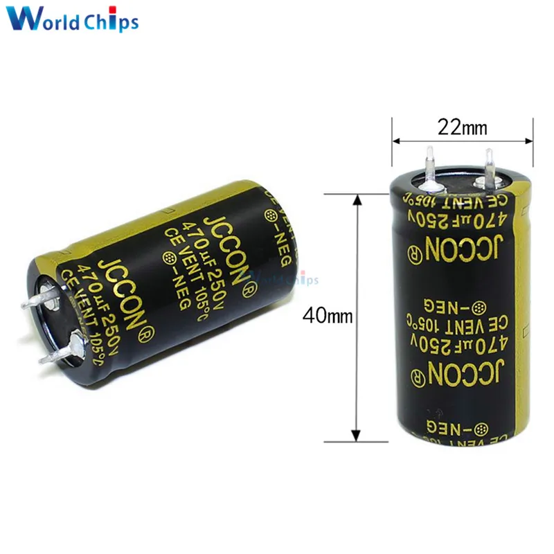 Diymore 250V 470uF 22X40mm алюминиевый электролитический конденсатор 250V470uF 22*40 мм