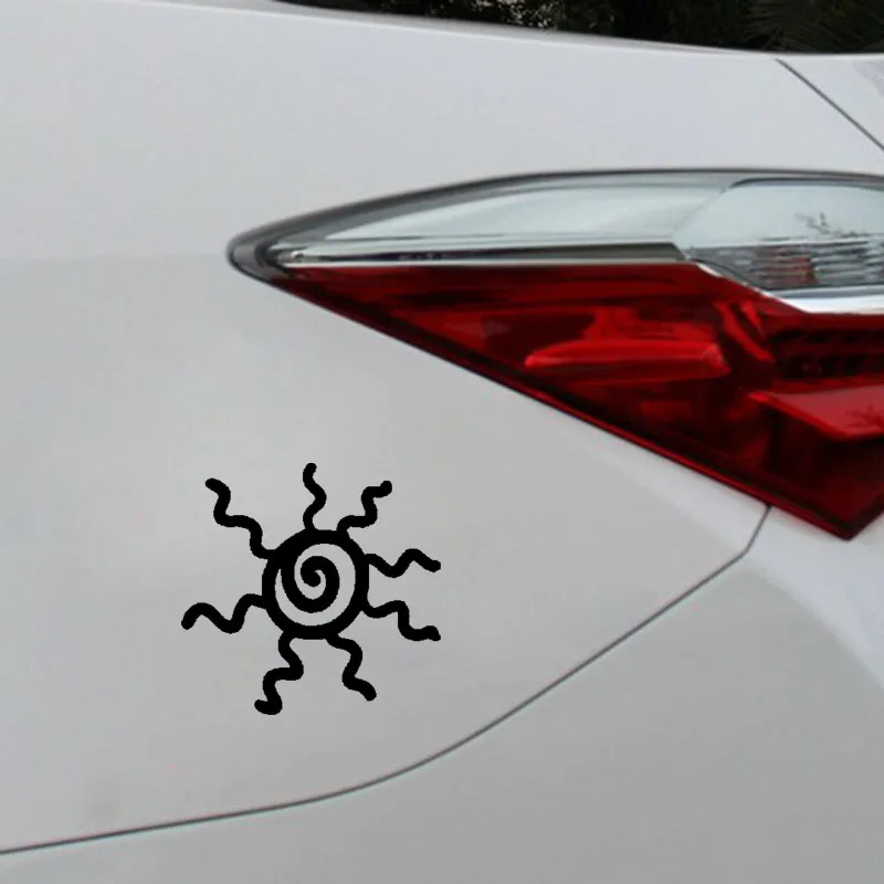 

YJZT 14.5CM*14.1CM Minimalist Nifty Original Sun Caricature Vinyl Decal Nice Car Sticker Black/Silver C19-1621