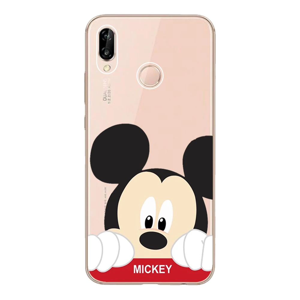 Мягкие чехлы из ТПУ для Huawei P8 P9 Lite 2017 P10 Plus P20 Pro силиконовый чехол с Микки и Минни