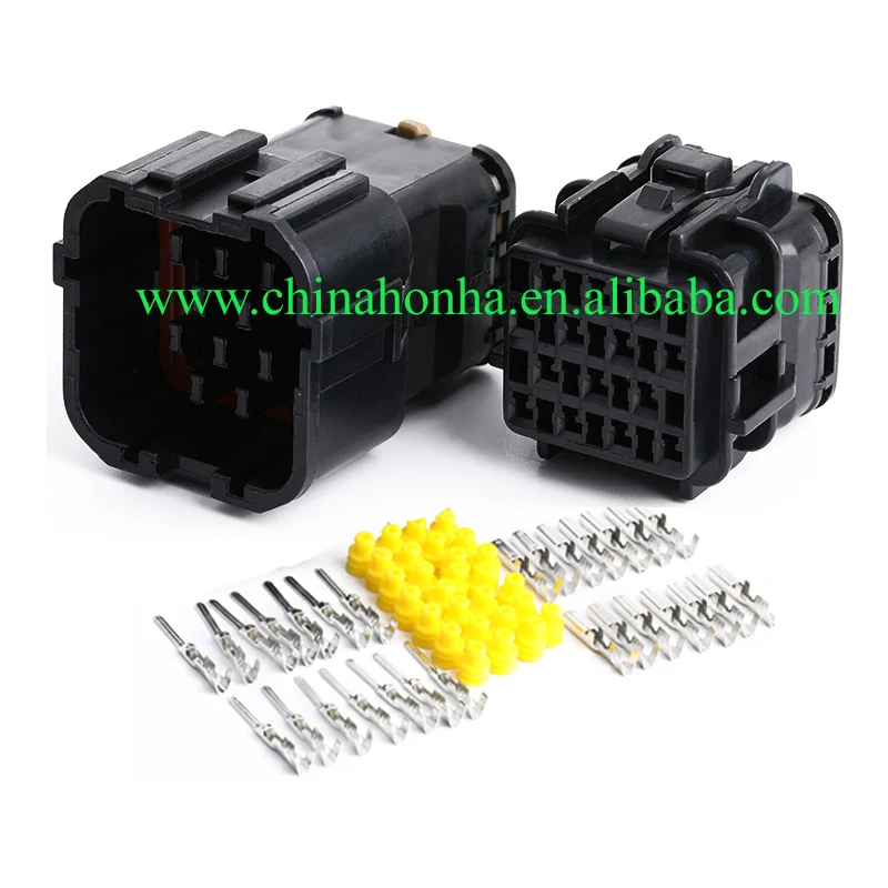 Штекер/гнездо, 14 контактов, водонепроницаемый, MG640352 MG 640352, с зажимом, MG 630353-7, 2 комплекта