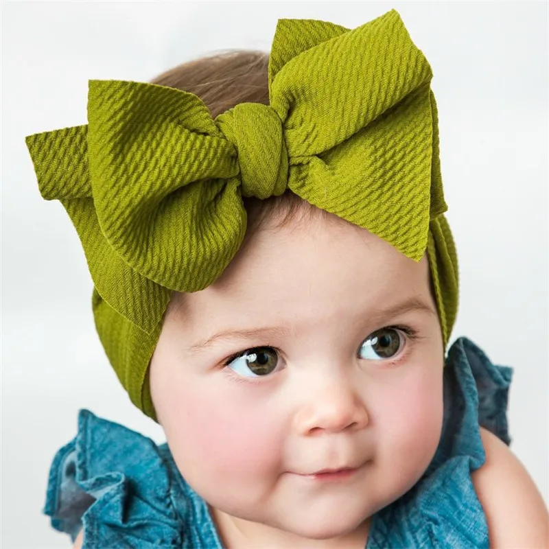 

Baby Big Bow Girls Headband Big Bowknot Headwrap Kids Bow for Hair Cotton Wide Head Turban Infant Newborn Headbands