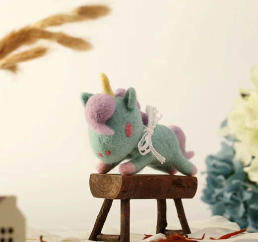 Набор шерстяных ниток с единорогом пегасом набор для валяния животных из шерсти