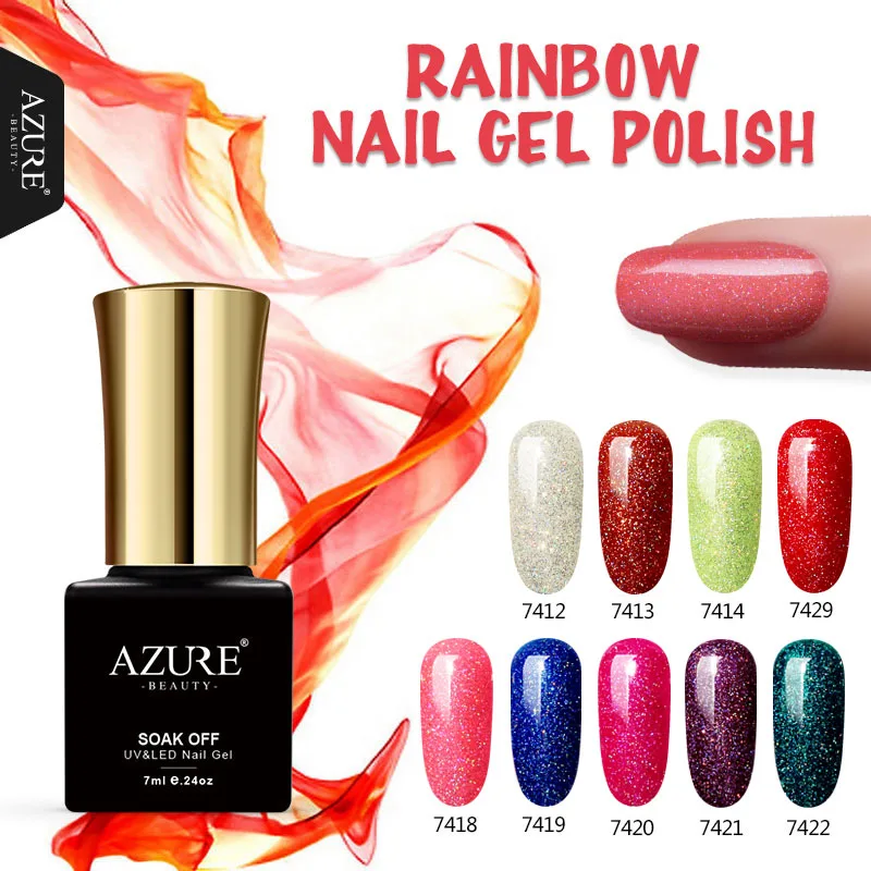 УФ гель для ногтей Azure Beauty 7 мл розовый цвет неоновый отмачиваемый долговечный