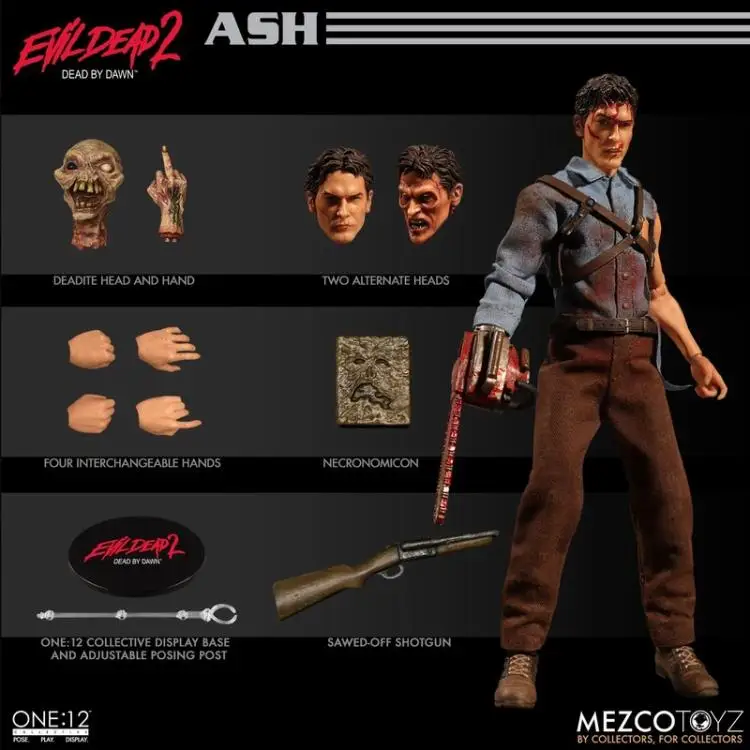 Mezco Toyz 76510 1/12 Evil Dead 2 Ghost Play ASH Коллекция фигурка для фанатов хобби и подарок на праздник 17 см