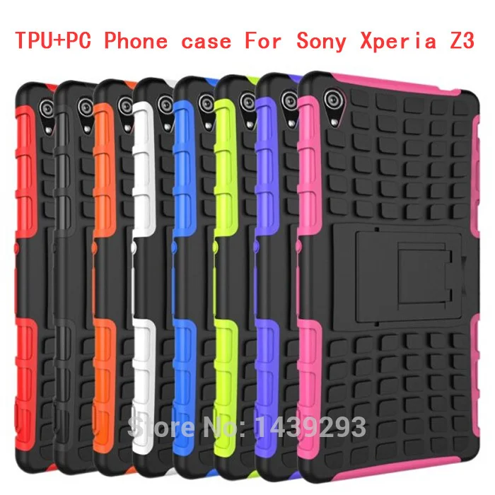 Для Sony Z 3 Мягкий ТПУ силиконовый чехол Твердый Чехол подставка держатель для Xperia