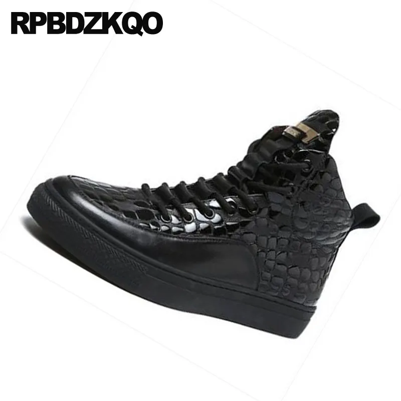 Мужские черные лакированные кожаные ботинки обувь из натуральной кожи