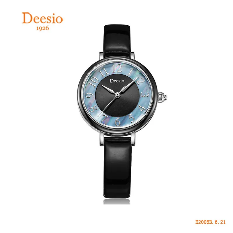 2018New дизайн Deesio Элитный бренд для женщин часы водостойкие кварцевые кожа модный