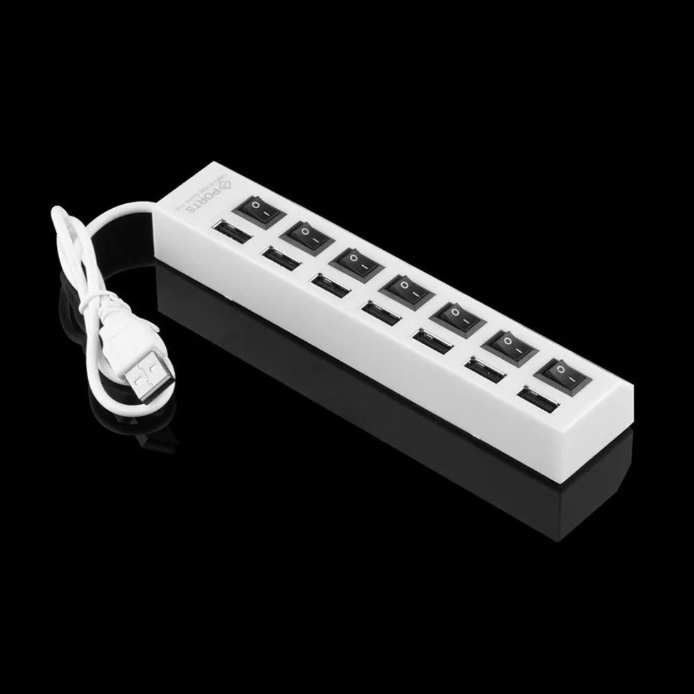 Вкл/Выкл Переключатель 7 портов USB 2 0 независимая розетка высокоскоростной