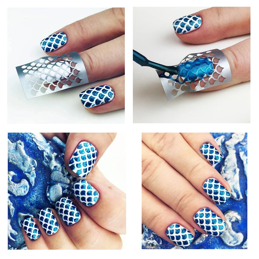 Винил для ногтей оптовая продажа 28 стилей маникюрный трафарет набор накладные