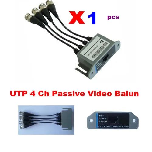 1 x UTP 4 Ch пассивный видео приемник BNC Видео балун к UTP|balun cat5|balun cctvvideo balun bnc |