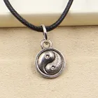 Женское Ожерелье Инь Янь, колье из кожи