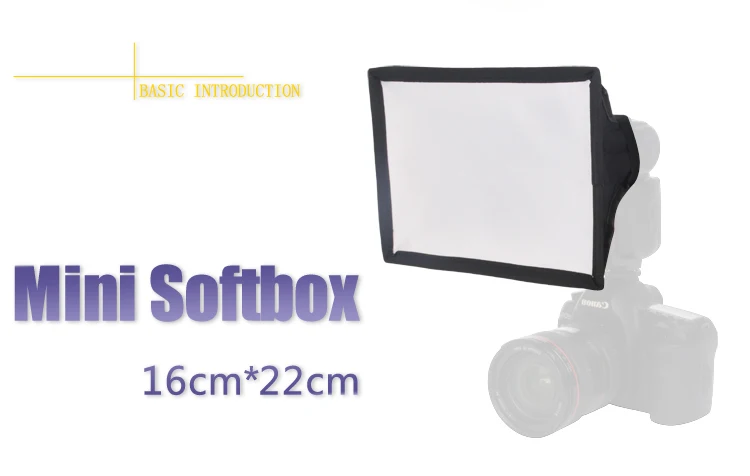 Hpusn студия мини flash light speedlite прозрачный рассеиватель softbox комплект освещения
