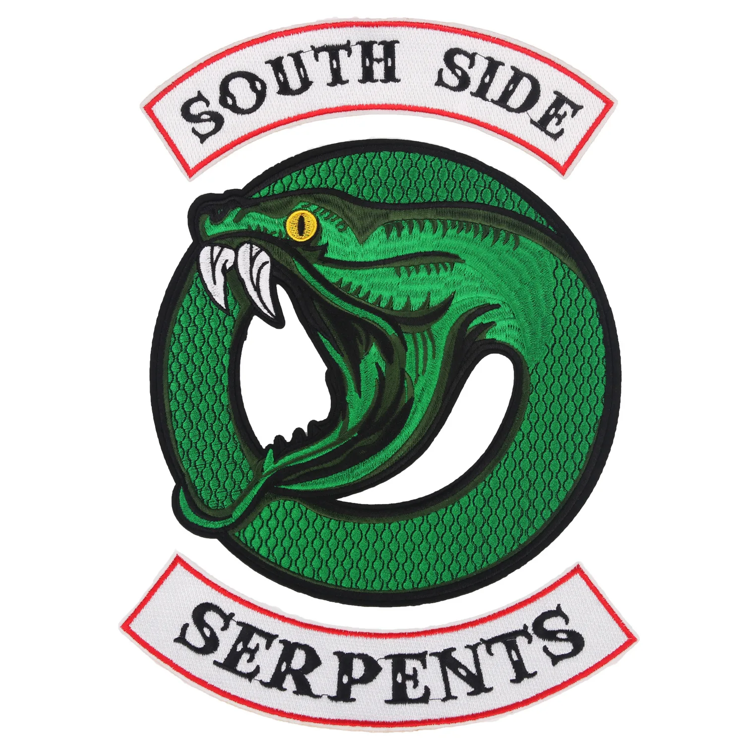 Ривердейл "South Side serpents" Змея заплаты вышивки для Костюмы DIY полосатая одежда Наклейки Аппликации расходные материалы