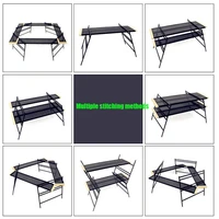 new outdoor barbecue table spliced net table camping portable multi function folding table self driving picnic table