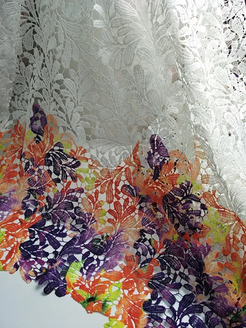 KER YLILI Nigerian Guipure Lace Fabric 2017 High Quality African Cord For Wedding Dress French KRL-1287 | Дом и сад