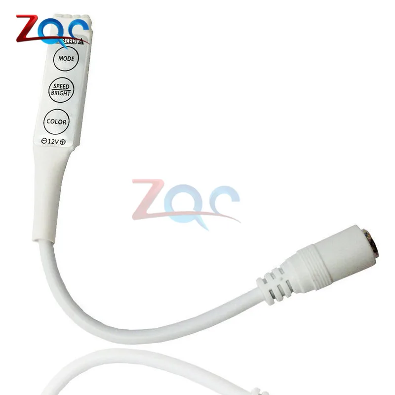 3-кнопочный регулятор света яркости Усилитель RGB 5050 3528 5630 5730 Светодиодная лента 12