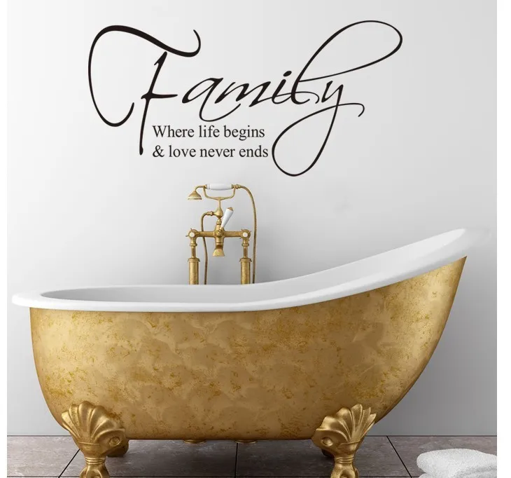 

family where life begins and loveneverends quote wall decal zooyoo8015 decorative adesivo de parede removable vinyl wall sticker