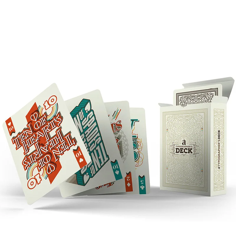 

A Typographer's Deck Playing Cards Poker Size Deck USPCC Custom Limited Sealed Magic Props Magic Tricks
