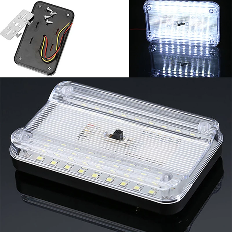 36 SMD авто купольная Светодиодная потолочная интерьерная прямоугольно белая