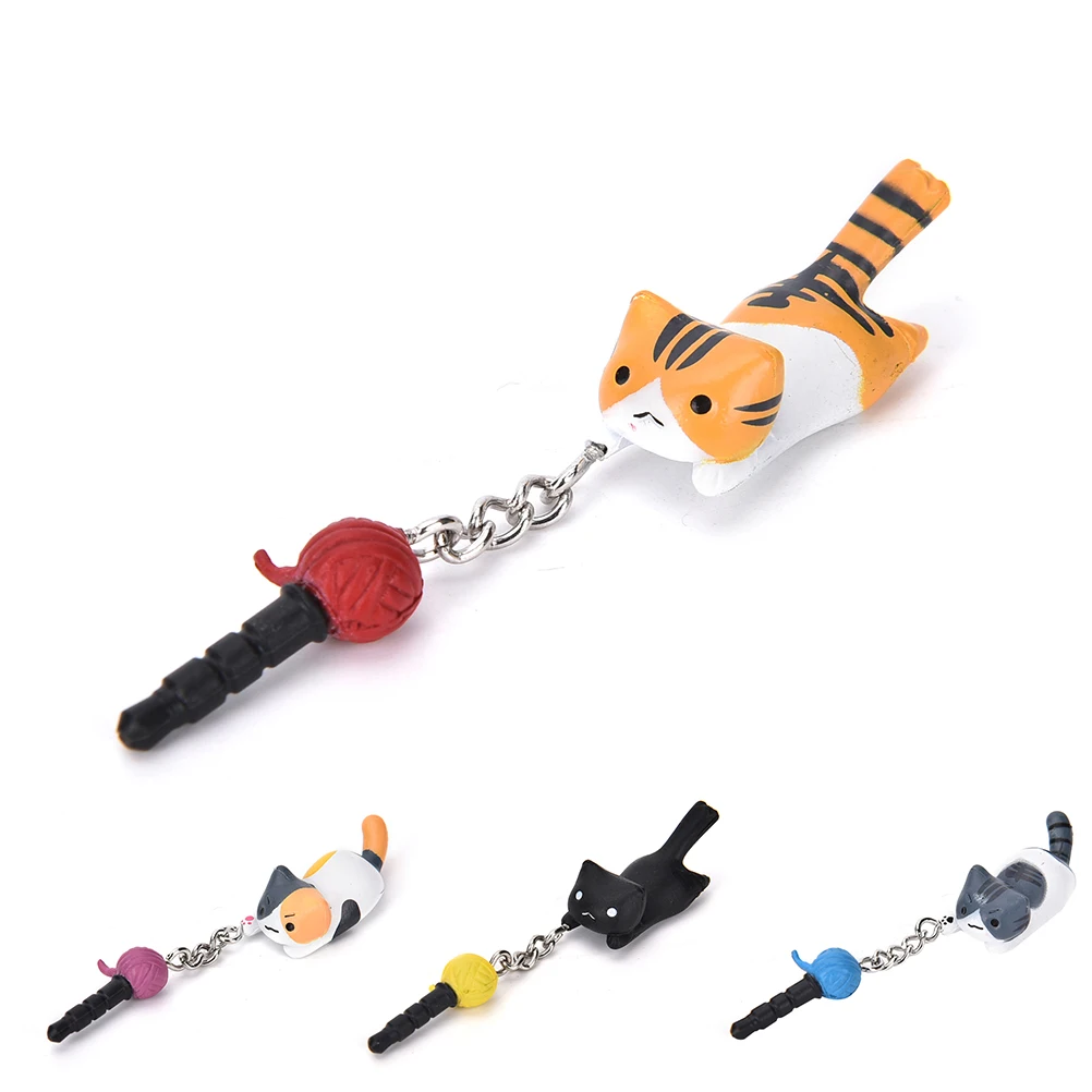JINHF Lucky Кот играющий с мячом 3 5 мм разъем для наушников защитой от пыли|earphone jack|plug