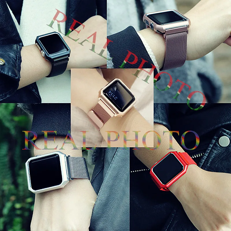 Миланская петля для Apple Watch, группа 4, 44 мм, ремешок для браслета, ремешок для Apple Watch, полосы 42 мм, 38 мм, серия 4321, металлическая сталь