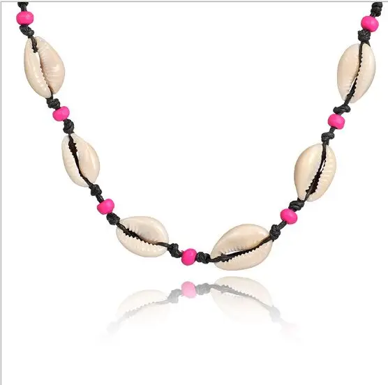 1 шт. Новая мода Морская раковина веревка для ожерелья цепь натуральная ракушка