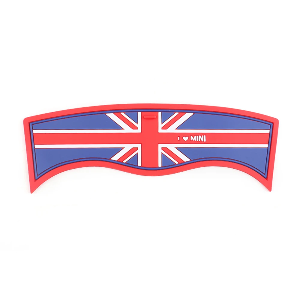 1pcs Red Union Jack Юнион Джек автомобиль кофейная чашка подушка для хранения паз подставки коврик авто нескользящий коврик для MINI Cooper One d F60 земляк аксессуары - Название цвета: 1pcs Red Union Jack