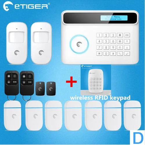 Wireless Etiger S4 GSM PSTN Alarm Security System Home Smart Alarm System With App Real-time Remote monitoring