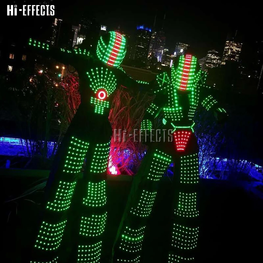 カラフルなナイトクラブドレス Led ライトロボット発光スーツショー衣装クリスマス Led ロボットの服パーティーの装飾 カラフルなナイトクラブドレス Led ライトロボット発光スーツショー衣装クリスマス Led ロボットの服パーティーの装飾