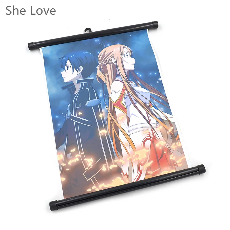 Японский меч искусство онлайн плакат свиток аниме домашний декор Косплей|cosplay