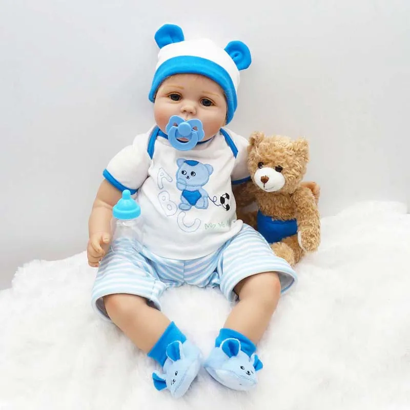 22 &quotМальчик пупсик ручной работы всего тела силикона реалистичный винил Reborn