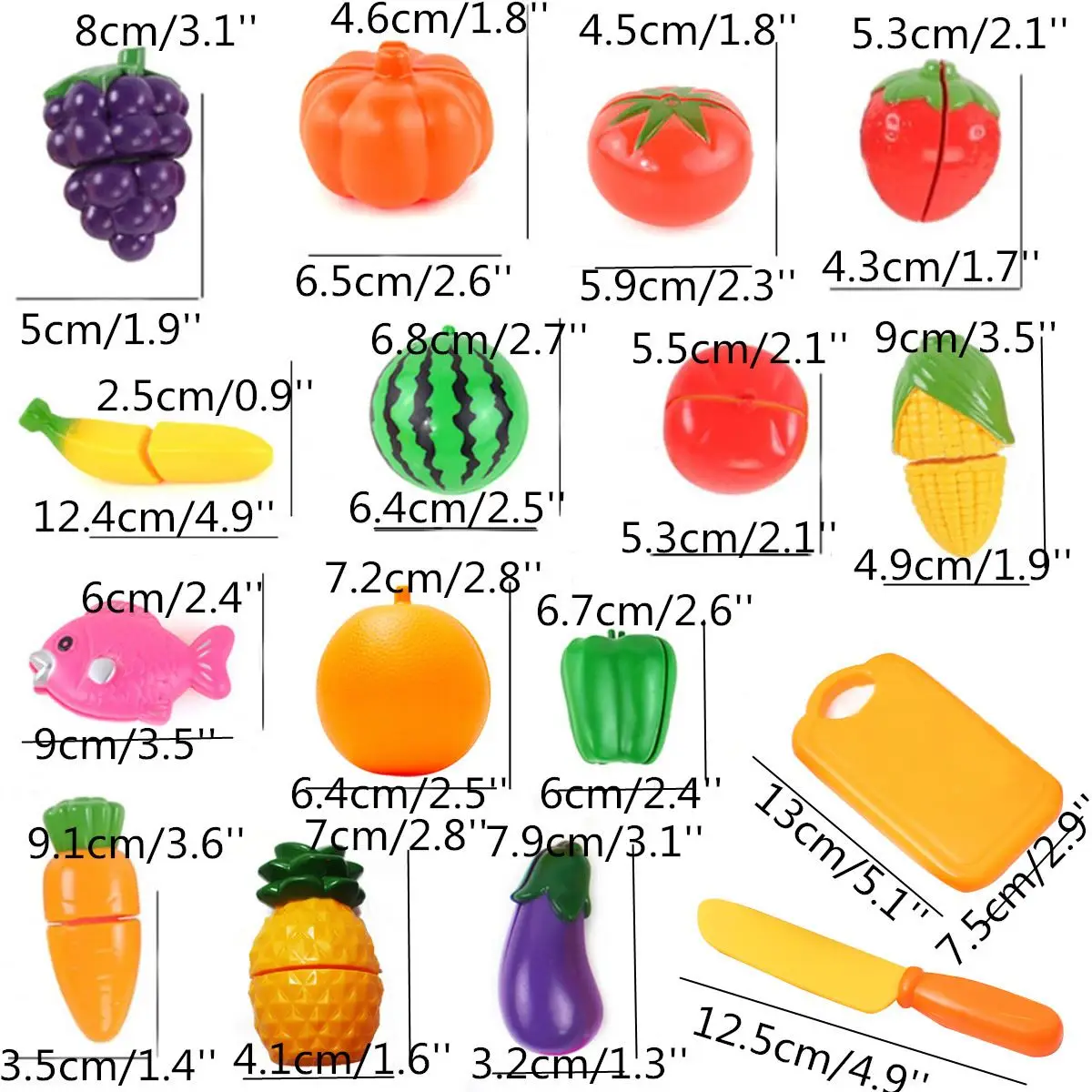Горячая распродажа 16 шт./компл. пластиковые Кухонные Игрушки еда фрукты овощи