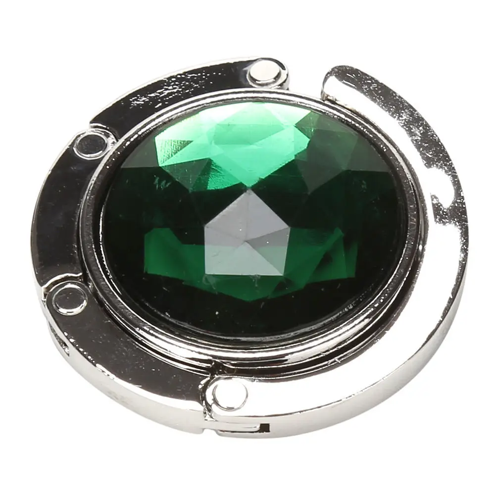 dark green Складной Крючок, вешалка, держатель, складной для сумки, сумки, сумочки, аксессуары для одежды, модные стразы - Цвет: dark green