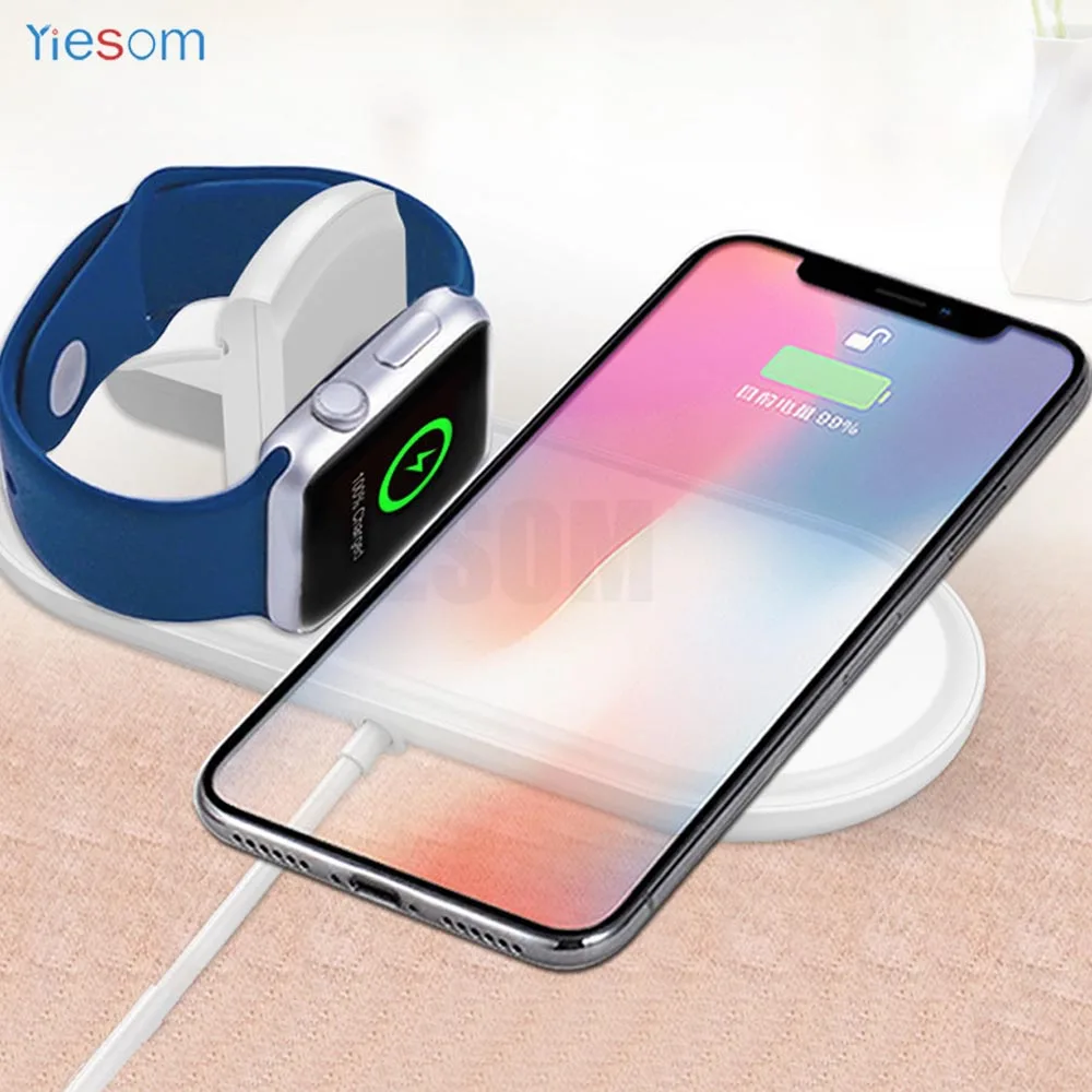Qi Беспроводное зарядное устройство для iPhone X XR XS MAX 8 Plus Быстрая быстрая зарядка Apple