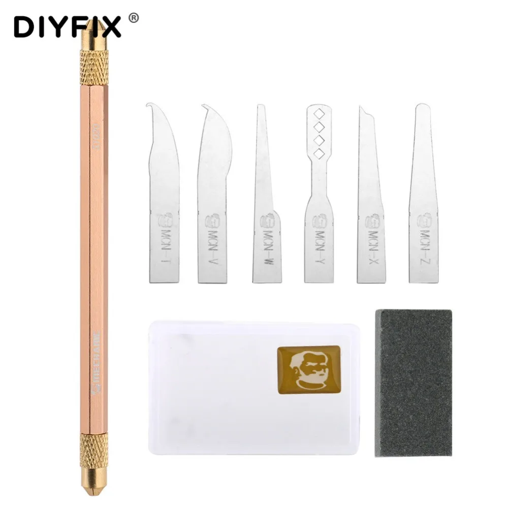 Набор ножей DIYFIX 8 в 1 S1020 с лезвиями для ремонта BGA инструменты разделения